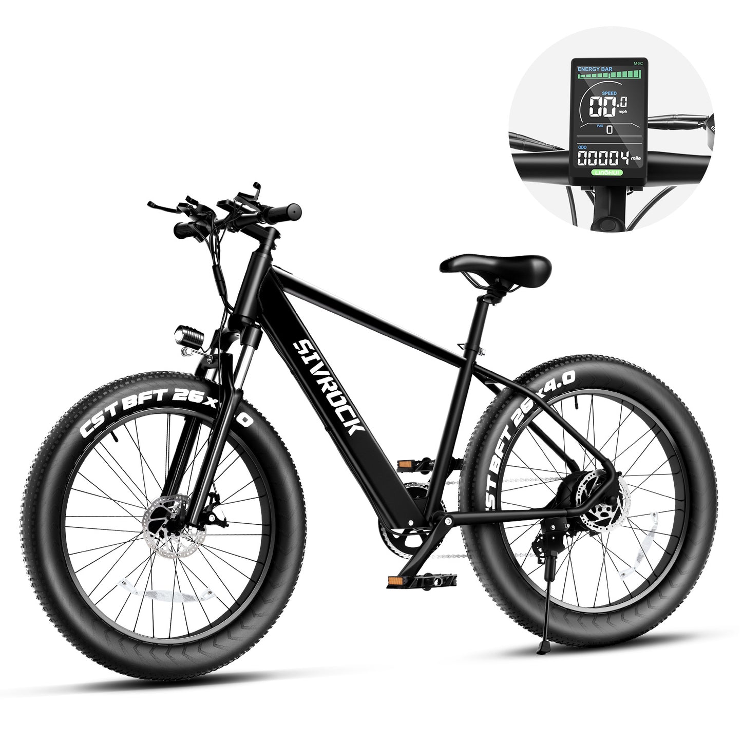 Unleash Adventure with the Professional 1000W Electric Mountain Bike - 26" Fat Tire Ebike for Trail Riding, Commuting, and Excursions