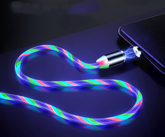 Magnetic Streaming Data Cable for iPhone and Android - Fast Charging, One-Handed Operation, and Dust Protection