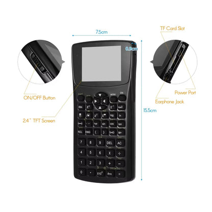 2.4 Inch Display Screen Smart Scientific Calculator with Anti-Peeping Feature Supports Sound Recording Radio Music Video Playing