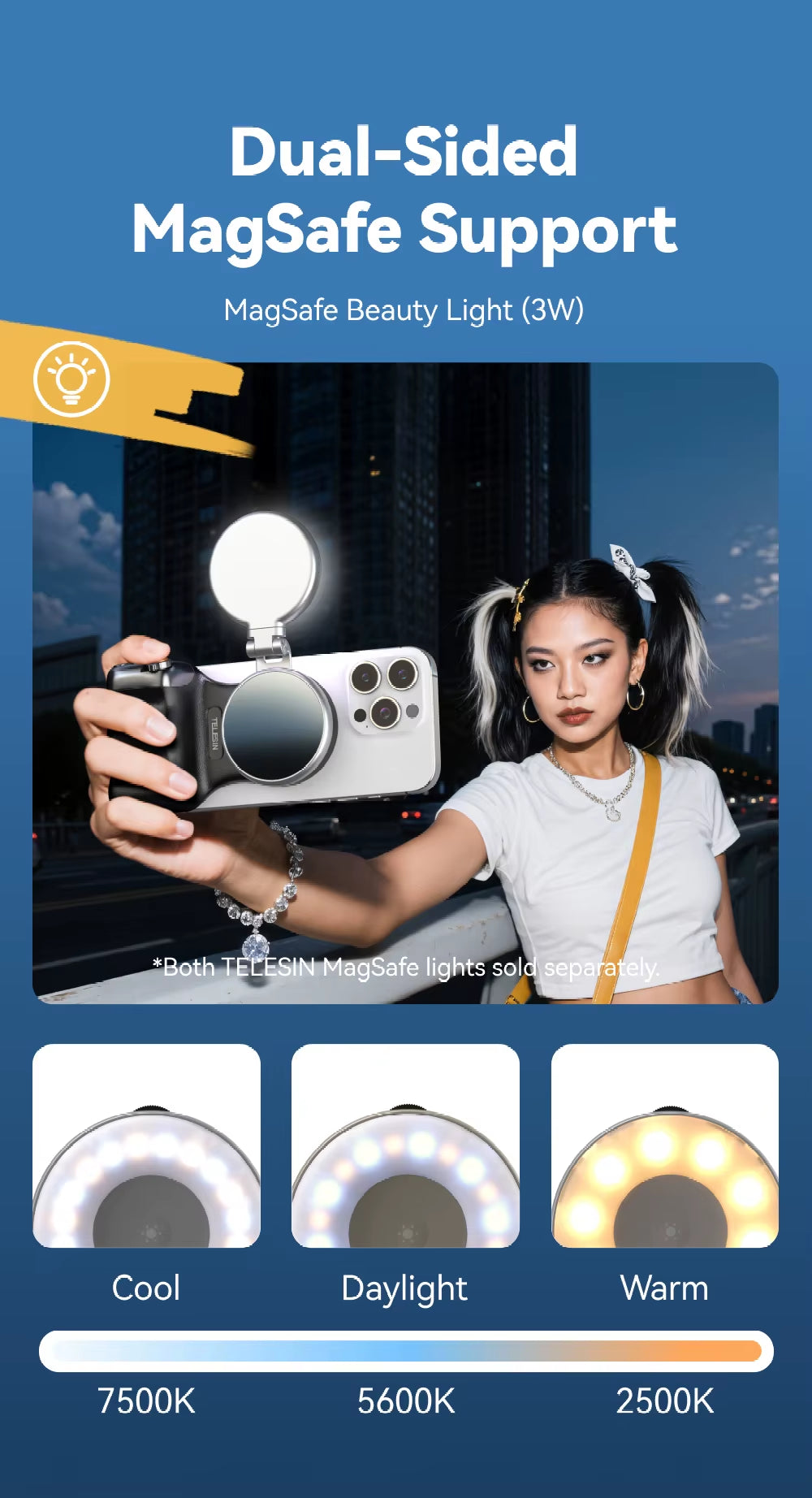 TELESIN Magnetic Phone Camera Shoot Hand Grip Phone Holder Shooting Aid Remote Control Handle for Iphone HUAWEI SAMSUNG Phone