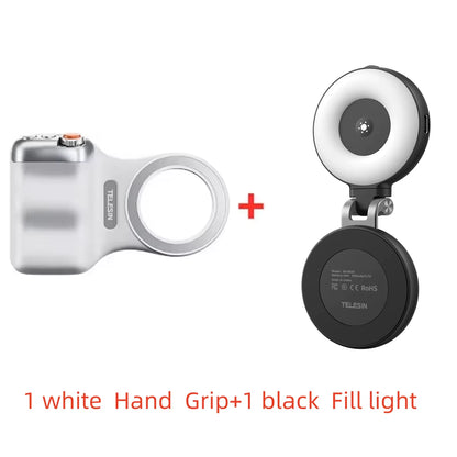 TELESIN Magnetic Phone Camera Shoot Hand Grip Phone Holder Shooting Aid Remote Control Handle for Iphone HUAWEI SAMSUNG Phone