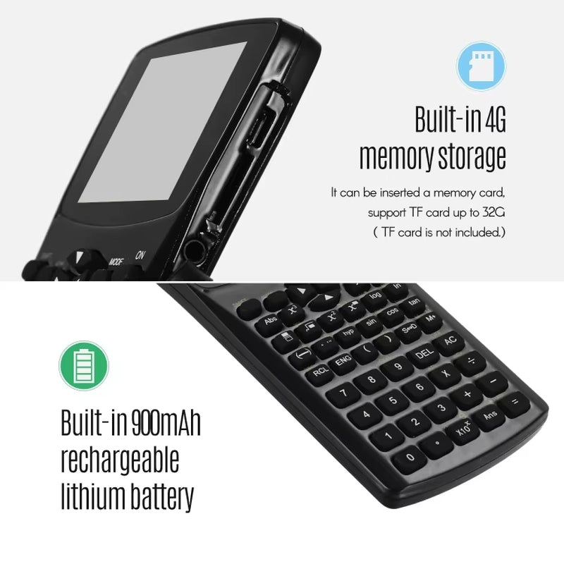 2.4 Inch Display Screen Smart Scientific Calculator with Anti-Peeping Feature Supports Sound Recording Radio Music Video Playing